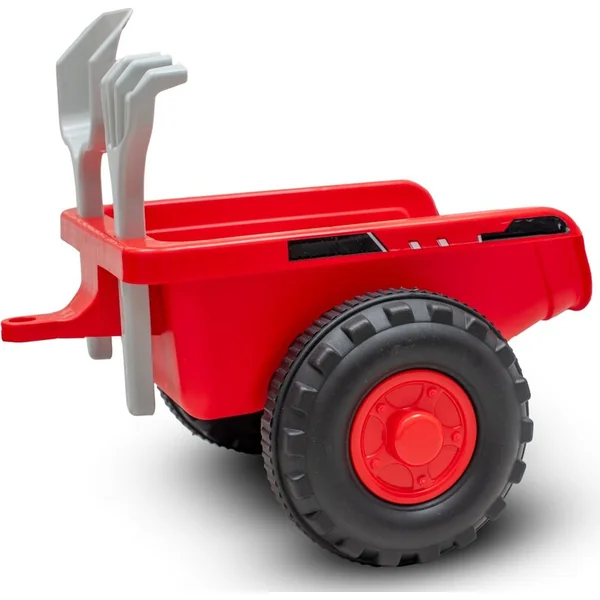 Tracteur porteur pour enfants avec remorque et outils Baby Mix Benny rouge