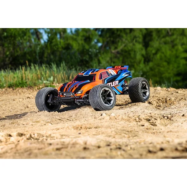 Traxxas Rustler 4x2 XL-5 1/10 RTR Orange + batterie / chargeur - 37254-8-ORNG