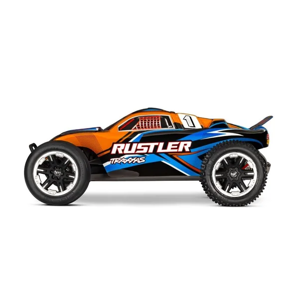Traxxas Rustler 4x2 XL-5 1/10 RTR Orange + batterie / chargeur - 37254-8-ORNG