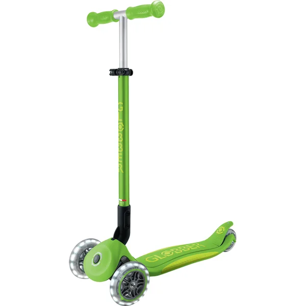 Trottinette pliable pour enfants Globber - Primo Foldable Plus Lights V2 - Vert Pomme/Vert Citron