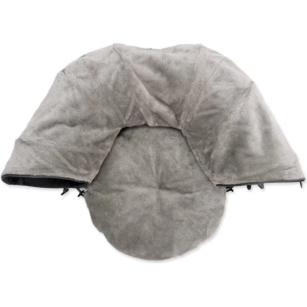 Tunnel Magic Cat peluche en forme de U avec coussin gris 95x26cm