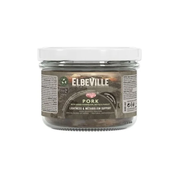 Verre Elbeville Dog Lightness & Metabolism Support, porc avec crème ajoutée, 220ml