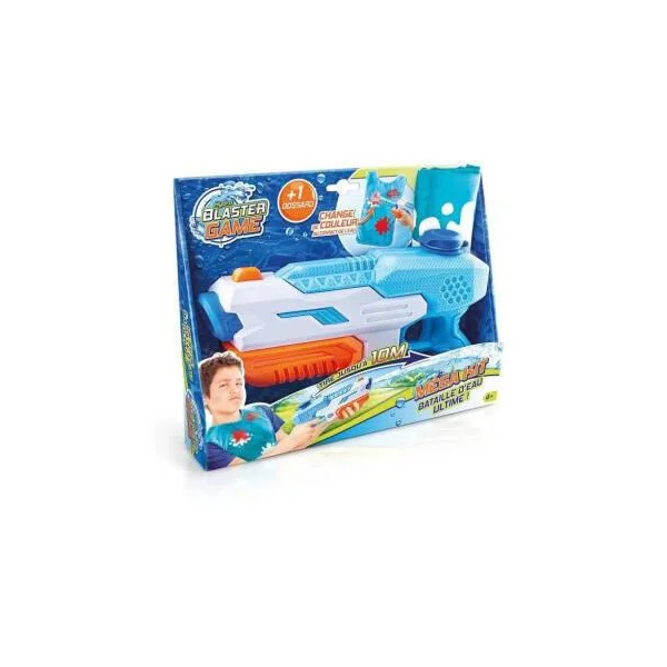 WATER GAME - SUPER BLASTER GAME - COMPACT KIT 1 PISTOLET A EAU ET 1 DOSSA