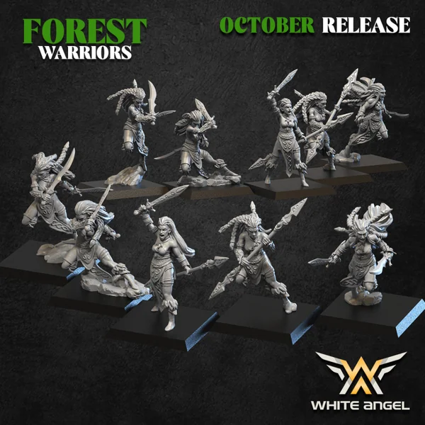 White Angel Miniatures - Forest Warriors - Forest Female Dancer
